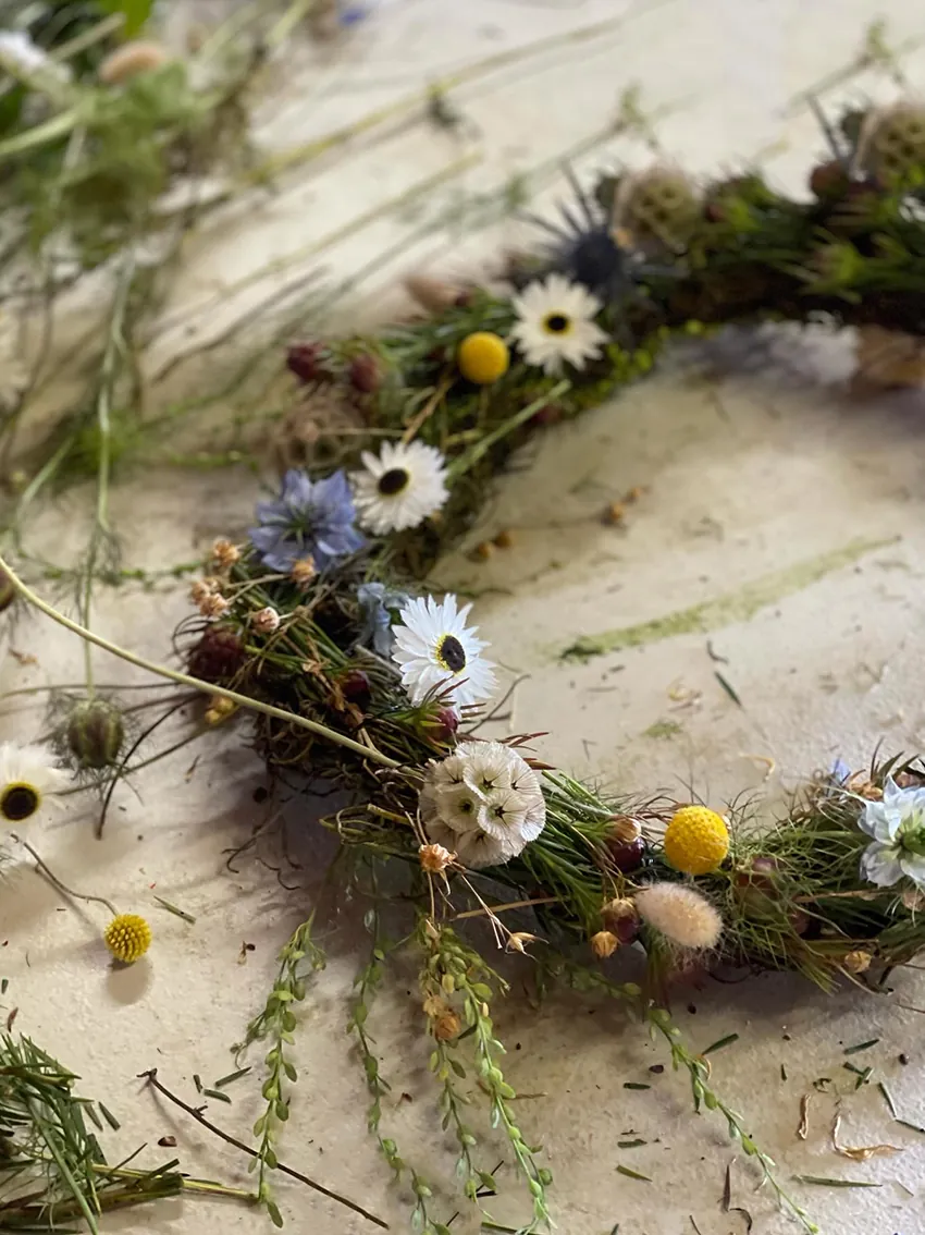 Christmas wreath workshop at our flower farm 2025 - Image 12