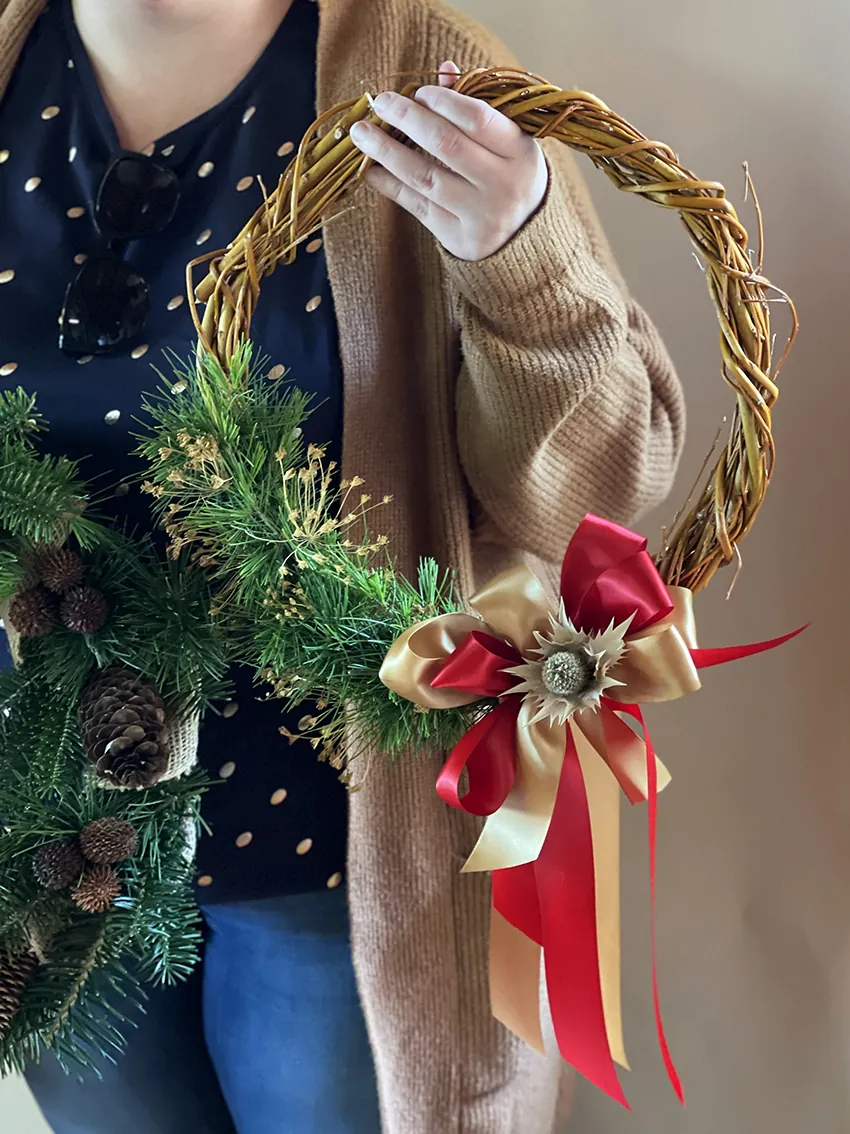 Christmas wreath workshop at our flower farm 2025 - Image 8