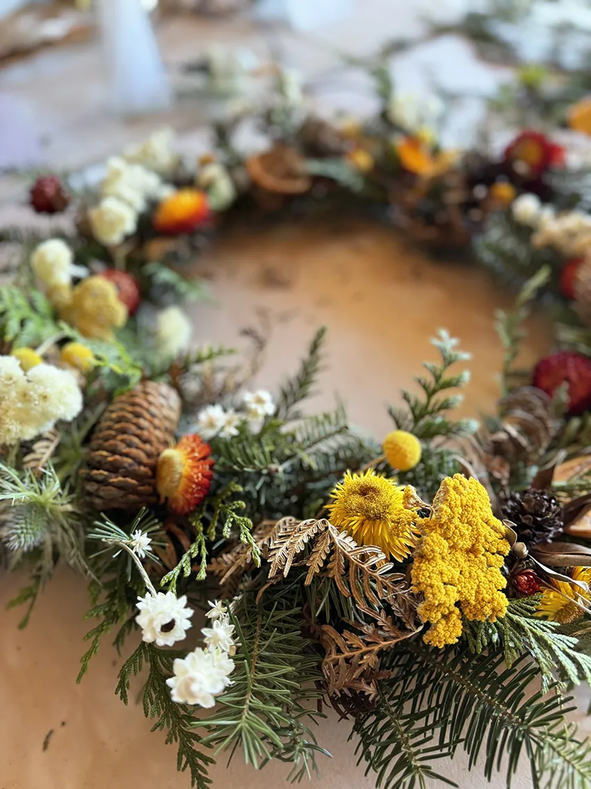 Christmas wreath workshop at our flower farm 2025 - Image 2