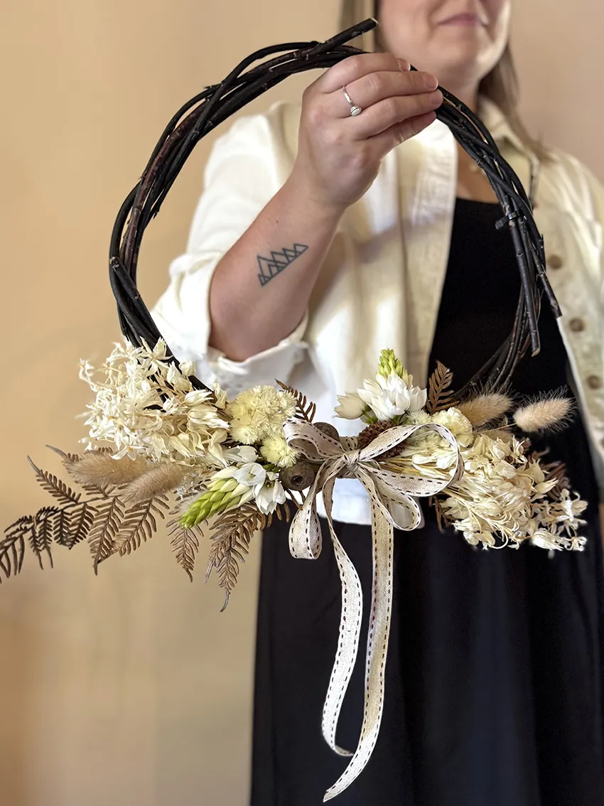 Christmas wreath workshop at our flower farm 2025 - Image 4