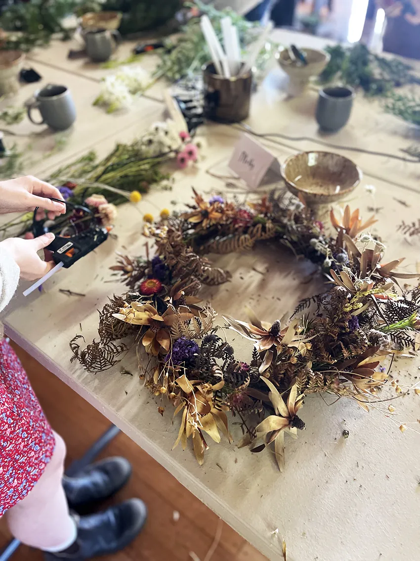 Christmas wreath workshop at our flower farm 2025 - Image 5