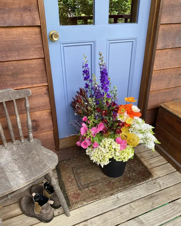 Bucket of Summery flowers