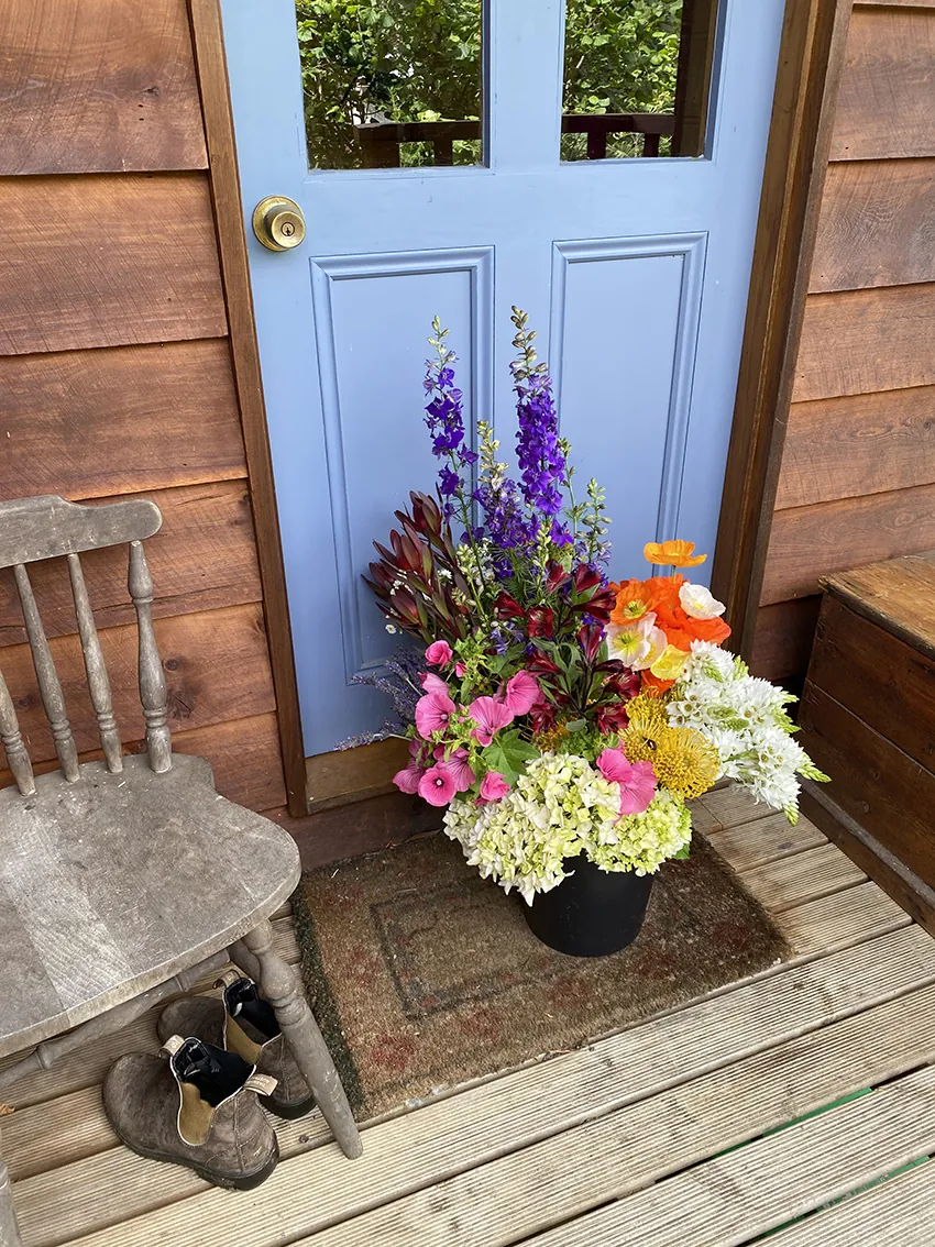 Bucket of Summery flowers