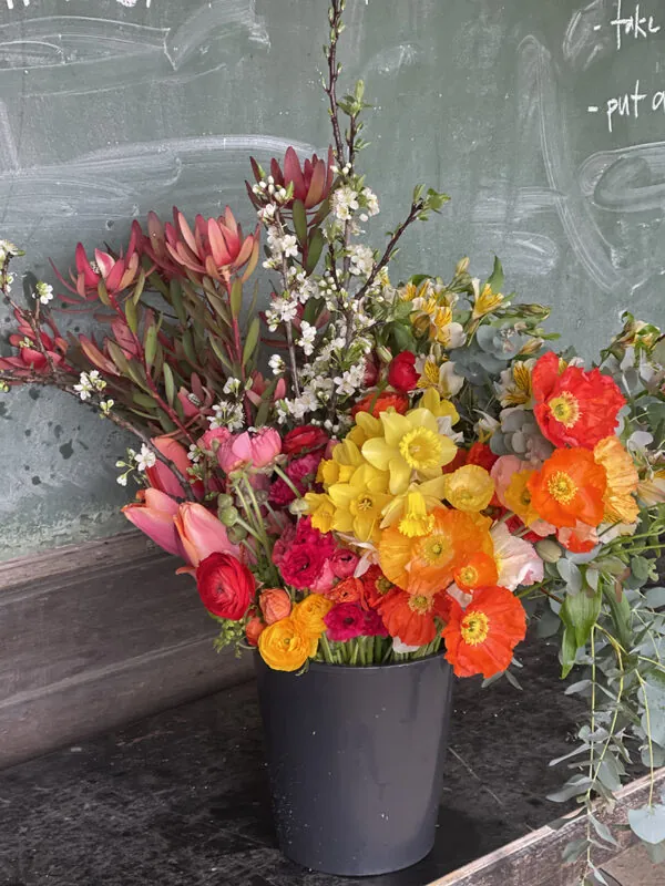 Bucket of Spring flowers