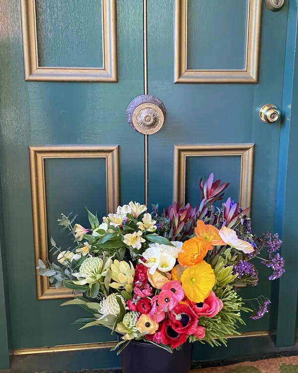 Bucket of Autumn flowers
