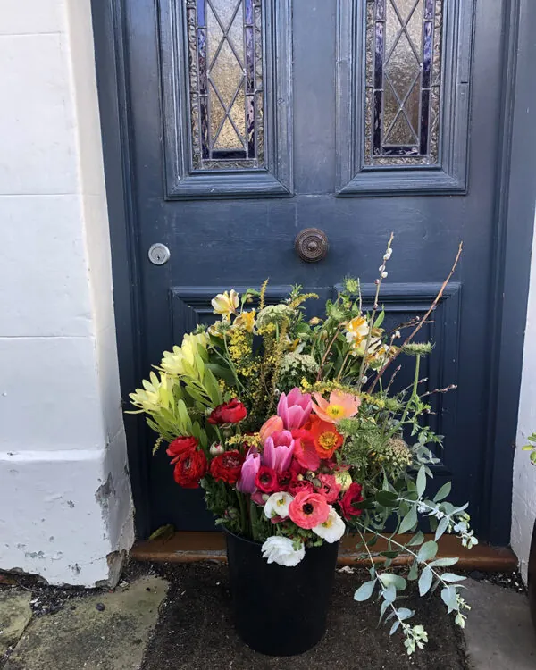 Bucket of Spring flowers